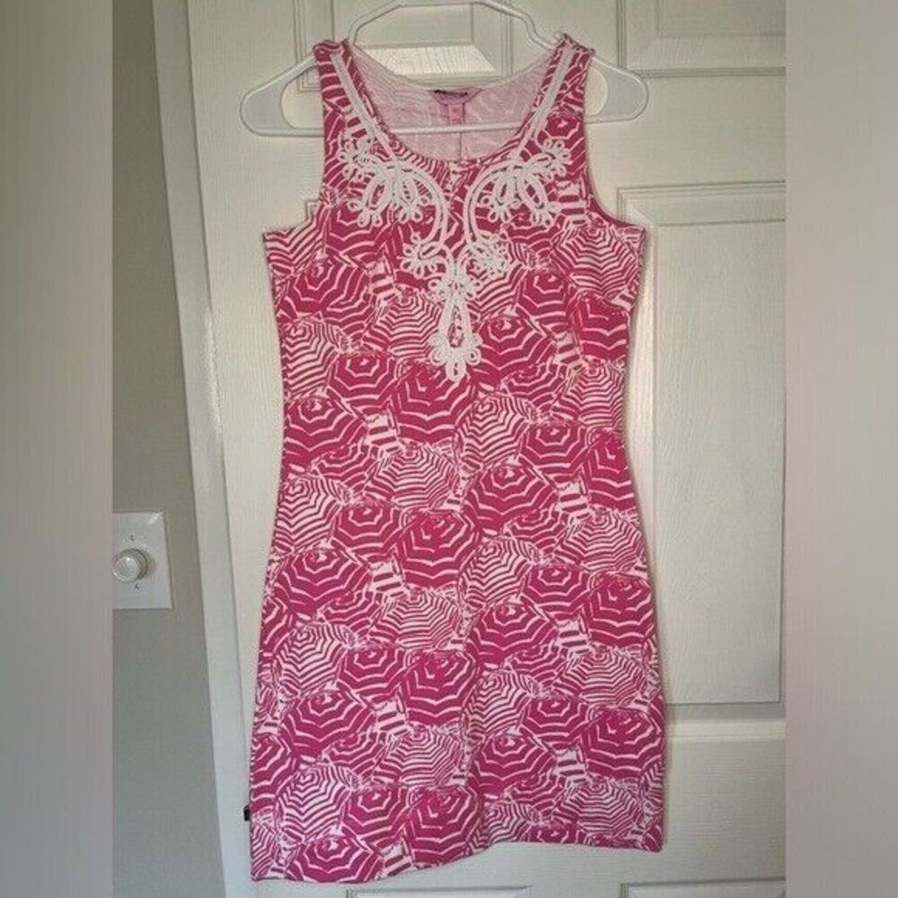 LILLY PULITZER FOSTER SHIFT HOTTY PINK OH CABANA BOY size XS